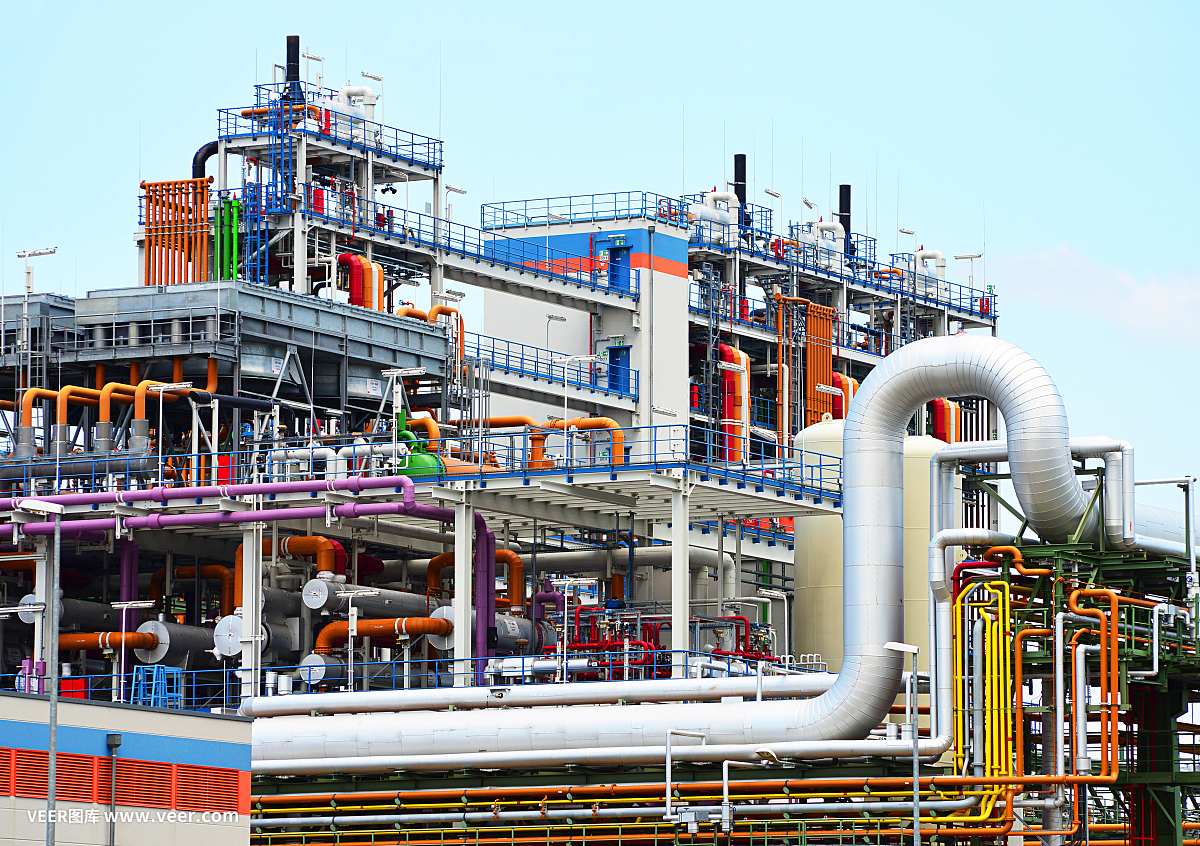 化學工業。制造化學產品的工廠。建筑和設備